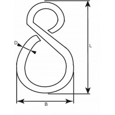 205-32MN / GESLOTEN S-HAAK 2,0MM 32X17MM MV