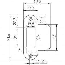 SLUITPLAAT 1255