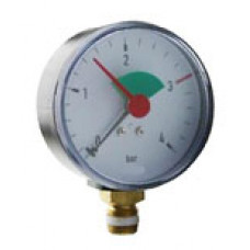 WATTS CV-MANOMETER 63 A.1/4 4 BAR+GROEN VELD