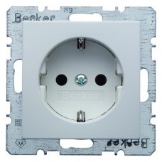 BERKER S1 WIT ENKELE WANDCONTACTDOOS INBOUW MET RANDAARDE