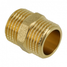BONFIX DRAAD MESSING DUBBELE NIPPEL 1/4" BU.DR.