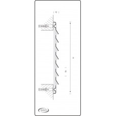 SCHOEPENROOSTER ALU 370 X 40 MM ALUMINIUM