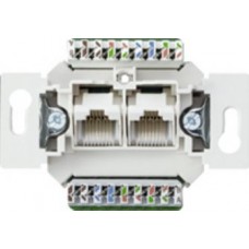 JUNG DATA NETWERK UTP CAT6 WANDCONTACTDOOS INBOUW 2-VOUDIG