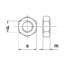 ZESKANTMOER ANSI B18.2.2 GR. 5 GALV.VERZINKT 1/2" UNC