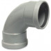 BOCHT 87° PVC-U 125 MM SN4 MANCHET DN125 GRIJS KOMO/BENOR KORT