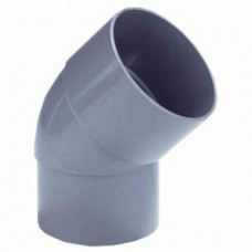 BOCHT 45° PVC-U 70 MM LIJMMOF X VERJONGING GRIJS