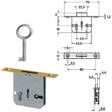 668 25 MM RIEGELSCHLOSSEREINSTECKBAR,3 ZUH. 1-6