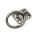 MUURPLAAT MET RING, 8MM, RVS