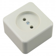OPBOUW STOPCONTACT ENKEL WIT