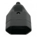 EURO PLUG STEKKER FEMALE ZWART