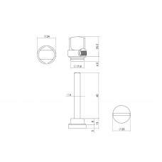 WC-OLIVE LOS 5MM NIKKEL MAT