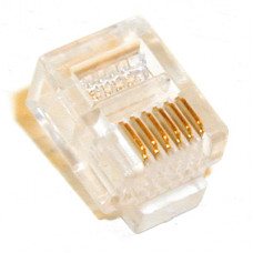 TELECOMCONNECTOR RJ12 MALE TRANSPARANT