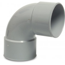 BOCHT 87° PVC-U 110 MM LIJMMOF GRIJS KOMO AB01