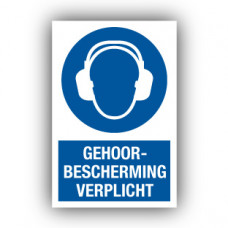 BORD GEHOORBESCHR.BLAUW/WIT 236 MM PVC