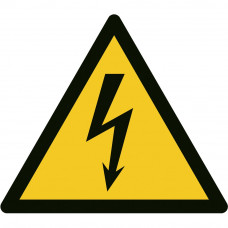 PICTOGRAM DRIEHOEK 20CM GEVAARLIJKE ELEKTRISCHE SPANNING