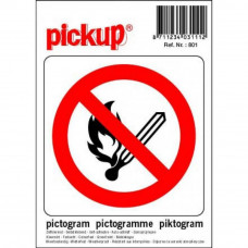 PICTOGRAM 10X10CM VUUR,OPEN VLAM VERBODEN