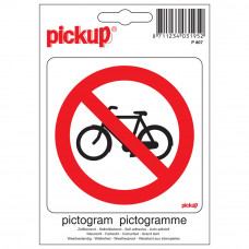 PICTOGRAM 10X10CM VERBODEN VOOR RIJWIELEN