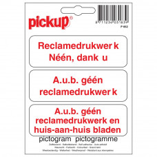 PICTOGRAM 10X10CM GEEN REKLAME