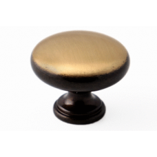 KNOP 32MM MESSING GEBRONSD GLAD