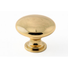 KNOP 32MM MESSING GLAD VOET 12MM