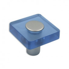 KNOP LICHT BLAUW/KUNSTSTOF ALU KLEUR