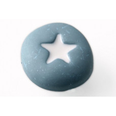 KNOP ROND MET STER BLAUW