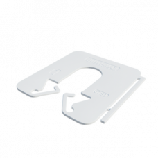 UITVULPLAATJE 1 MM WIT