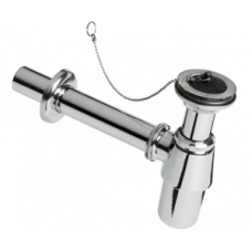 BONFIX PLUGBEKERSIFON MET MUURBUIS EN ROZET GEPOLIJST VECHROOMD - 1 1/4 X 32'' ( STUK(S) )