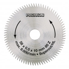 PROXXON CIRKELZAAGBLAD "SUPER CUT" Ø 58 MM, 80 T.