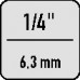DOPSLEUTELS ZESKANT 1/4" 11