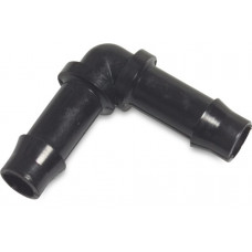 KNIE 90° PA (NYLON) 10 MM SLANGTULE 10BAR ZWART TYPE WF