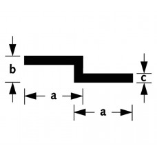 Z-PROFIEL Z6 ALUMINIUM BRUTE 16X6X16X2MM 500CM