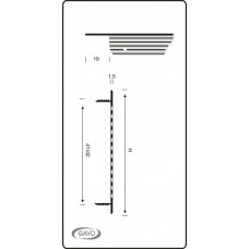 VENTILATIESTRIP ALUMINIUM 500 X 100