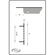 VENTILATIESTRIP ALUMINIUM 500 X 60