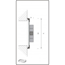 SCHUIFROOSTER WIT 750 X 90MM ALUMINIUM