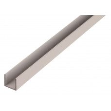 U-PROFIEL ALUMINIUM BRUTE 25X25X25X2MM 100CM