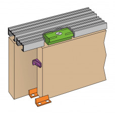 SCHUIFDEURGARNITUUR SLIPPER 1800MM SS6/EU