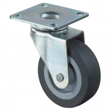 ZWENKWIEL WIEL-D. 30 MM DRAAGVERMOGEN 20 KG MET SCHROEFPLAAT RUBBER GRIJS(NL+BE)