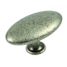 KNOP PLAT OVAAL ZAMAC/IJZER-KLEUR 64X36/35MM