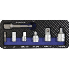 VERLOOPDOPPENSET S4000821196 7-DELIG 1/4-1/2 INCH INCL. MACHINEADAPTE