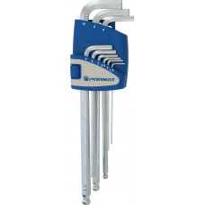 HAAKSE SCHROEVENDRAAIERSET 9-DELIG KUNSTSTOF HOUDER SW 1,5-10 MM LANG KOGELKOP(NL+BE)