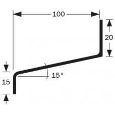 WATERSLAG WA100 ALUMINIUM BRUTE 500CM