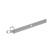 TRAPKANT ALUMINIUM ZILVER GEANODISEERD 25X20X2MM 100CM