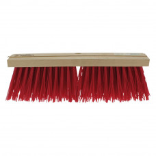 VERO BEZEM - 41 CM - HOUT - KUNSTVEZEL ROOD