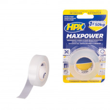 HPX MAX POWER TRANSPARENT BEVESTIGINGSTAPE - 19MM X 2M
