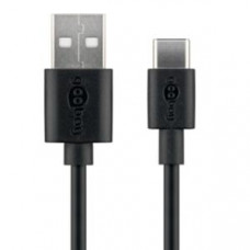 USB - USB-C LAADKABEL 2M ZWART