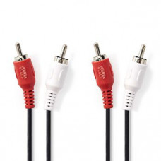 TULP KABEL 2XRCA 2XMALE>2XMALE 5METER
