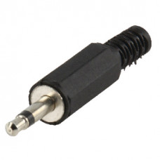 MONOCONNECTOR 3.5 MM MALE PVC ZWART