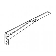 AFSTANDSTEUN MET SCHOOR IJZER WIT GELAKT 25CM TBV KS-RAIL