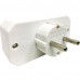 RANDAARDE STEKKERADAPTER 2 X EURO + 1 X RA HORIZONTAAL WIT